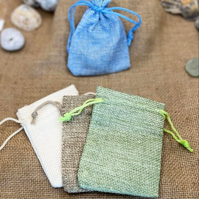 Pet Memorial Pebble - Mini Jute Gift Bag