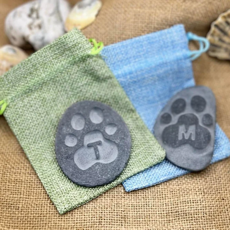 Pet Memorial Pebble - Mini Jute Gift Bag