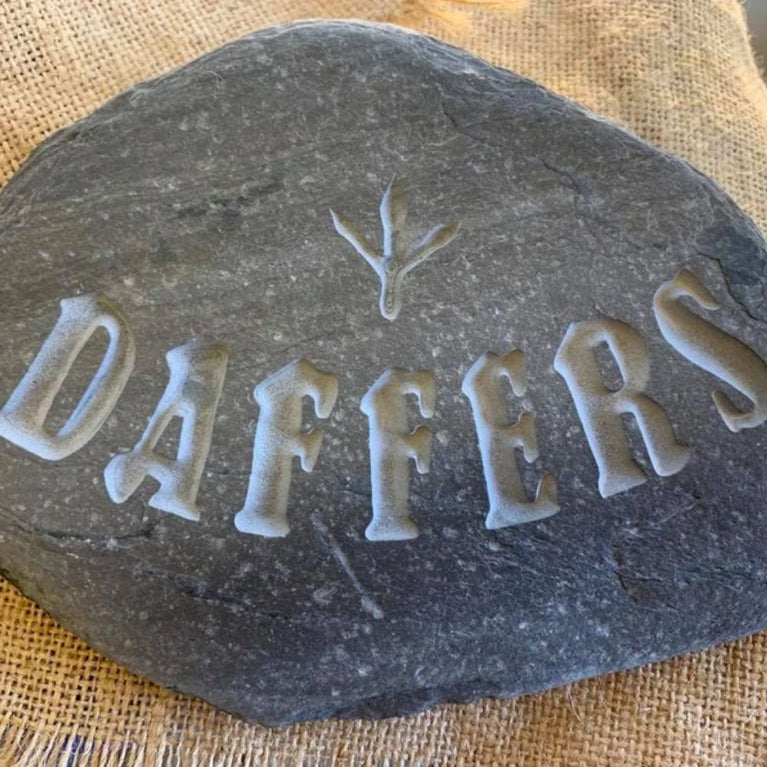 Custom Engraved Bird Memorial Stone - Bird Claw & Pet Name