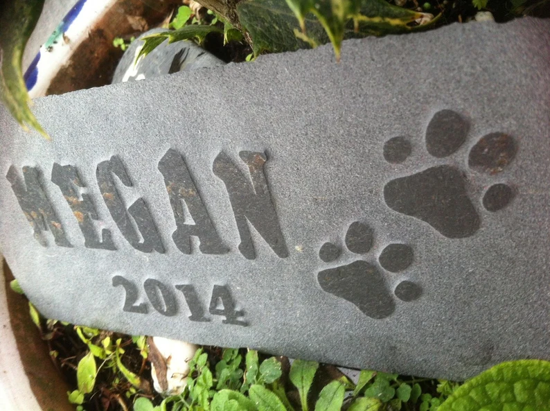 Dog Memorial Cornish Reclaimed Slate Plaque