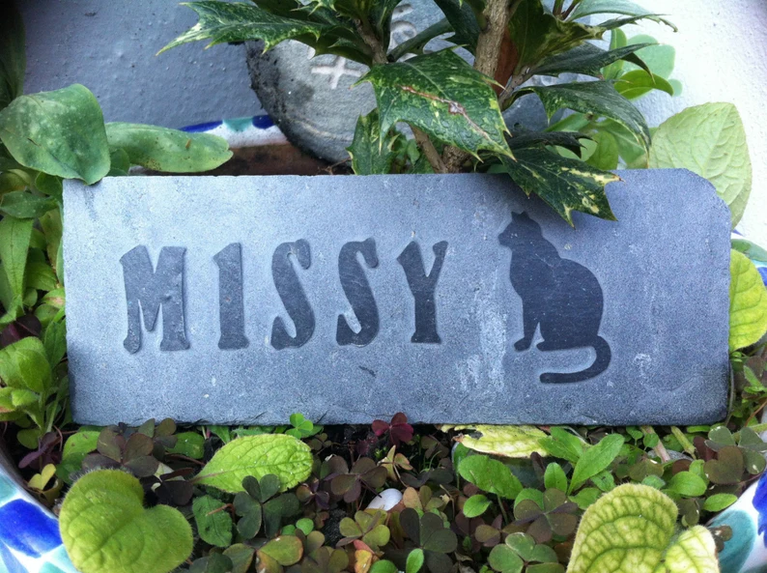 Cat Memorial Cornish Slate Plaque