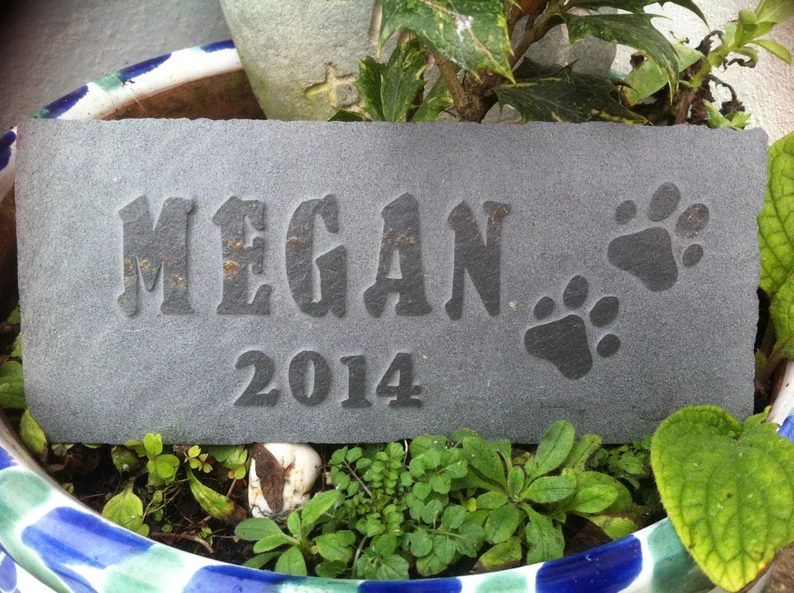 Dog Memorial Cornish Reclaimed Slate Plaque